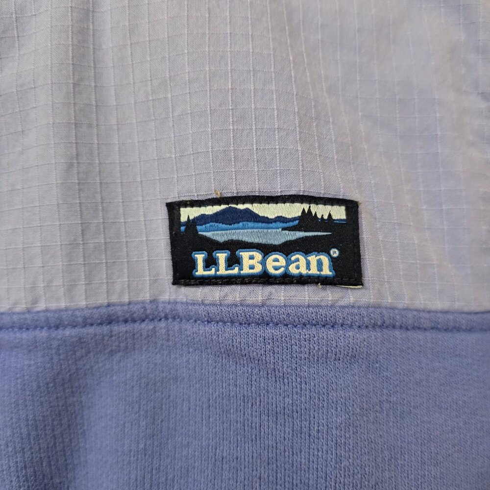 L.L. Bean Women’s Hidden 1/4 Button Long Sleeve Pullover Shirt Periwinkle Medium - Picture 3 of 8